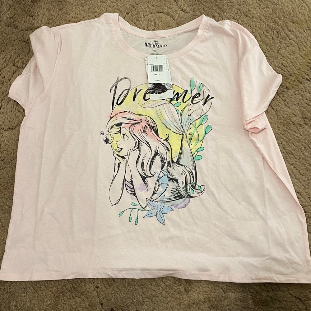 women’s little Mermaid shirt size 2x